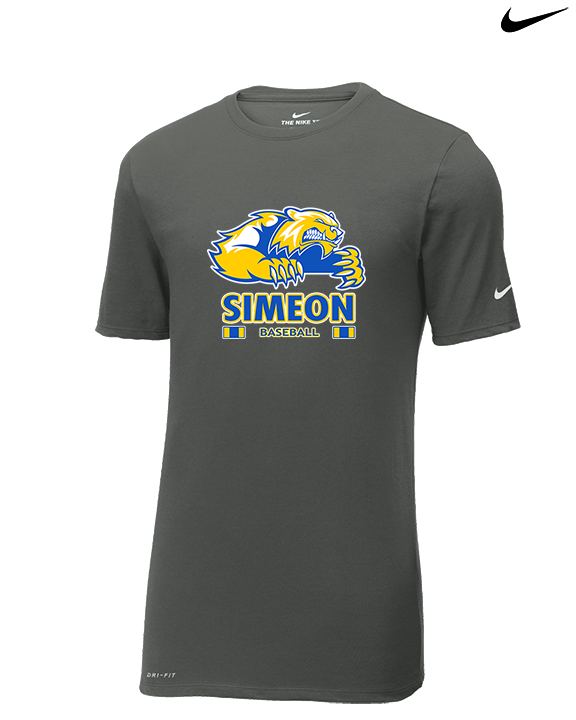 Simeon Career Academy Baseball Stacked - Mens Nike Cotton Poly Tee
