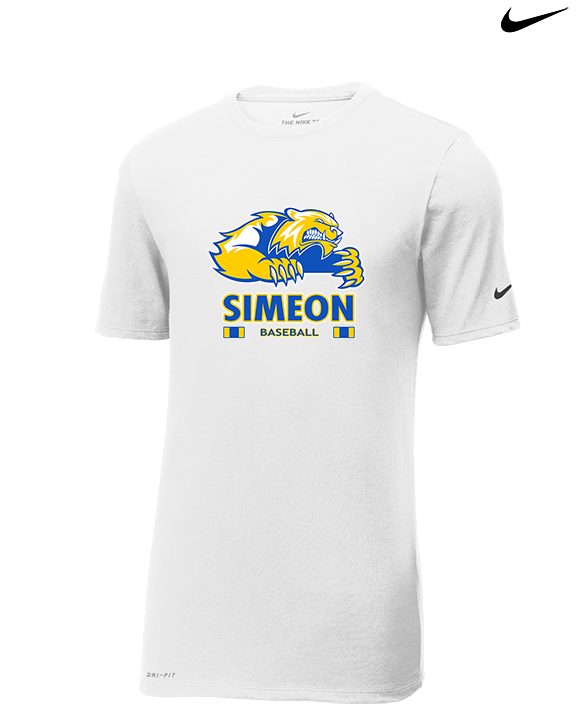 Simeon Career Academy Baseball Stacked - Mens Nike Cotton Poly Tee