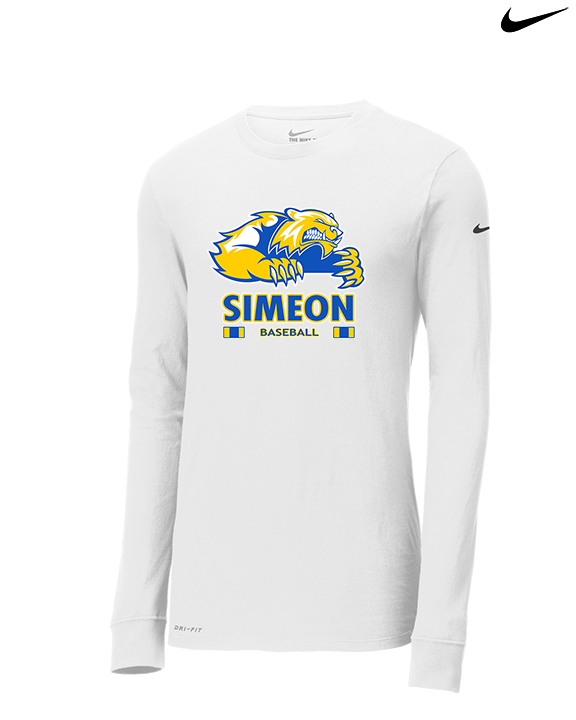 Simeon Career Academy Baseball Stacked - Mens Nike Longsleeve
