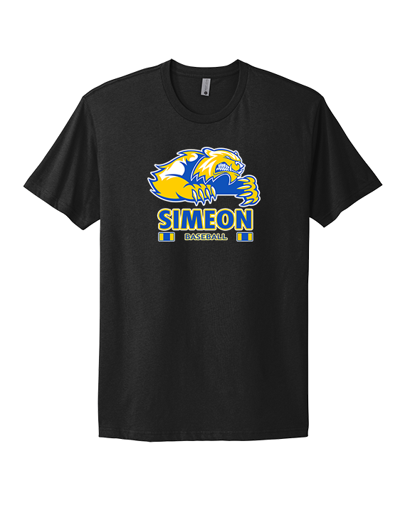 Simeon Career Academy Baseball Stacked - Mens Select Cotton T-Shirt