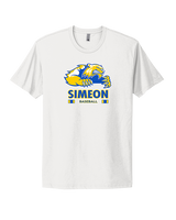 Simeon Career Academy Baseball Stacked - Mens Select Cotton T-Shirt