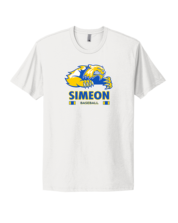 Simeon Career Academy Baseball Stacked - Mens Select Cotton T-Shirt
