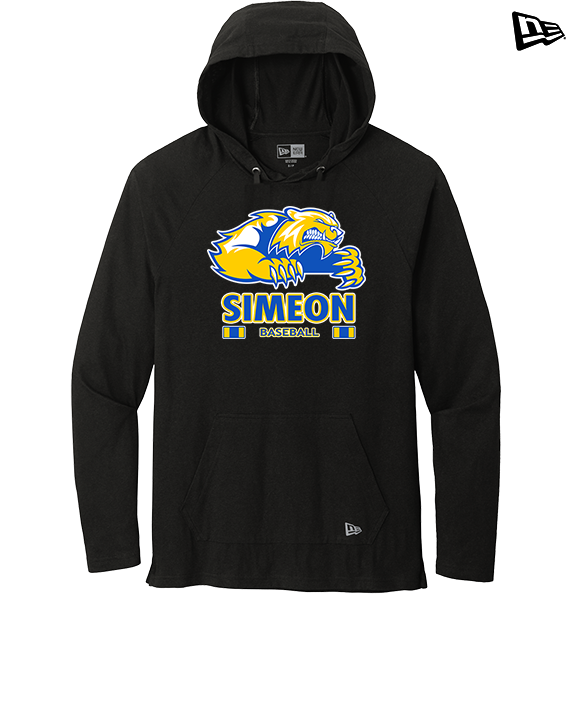 Simeon Career Academy Baseball Stacked - New Era Tri-Blend Hoodie