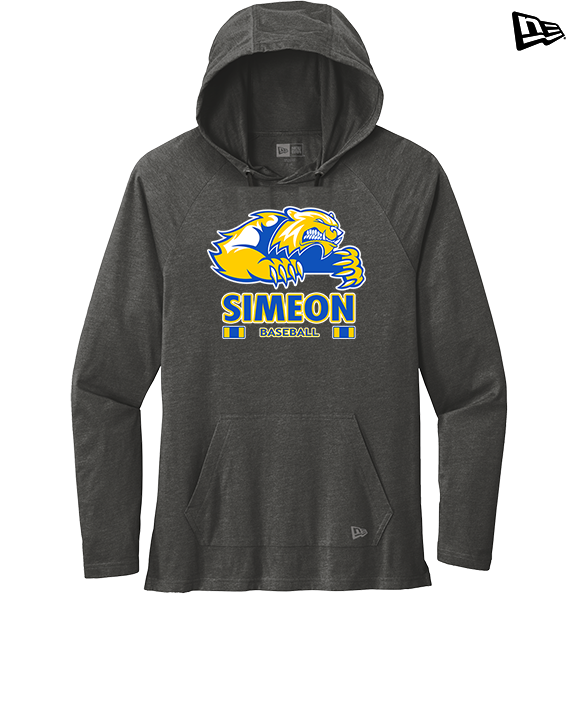 Simeon Career Academy Baseball Stacked - New Era Tri-Blend Hoodie