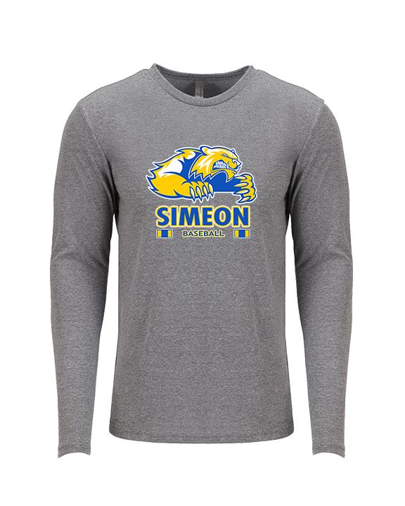Simeon Career Academy Baseball Stacked - Tri - Blend Long Sleeve