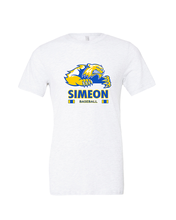 Simeon Career Academy Baseball Stacked - Tri - Blend Shirt