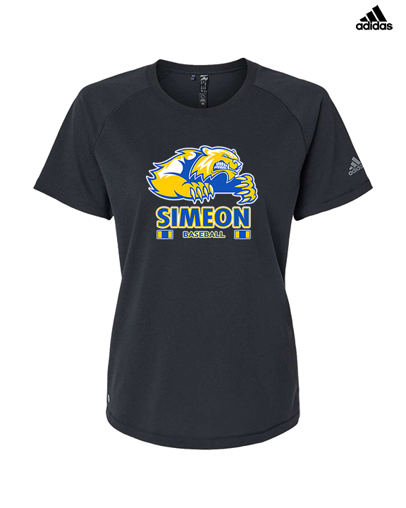 Simeon Career Academy Baseball Stacked - Womens Adidas Performance Shirt