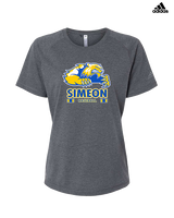 Simeon Career Academy Baseball Stacked - Womens Adidas Performance Shirt