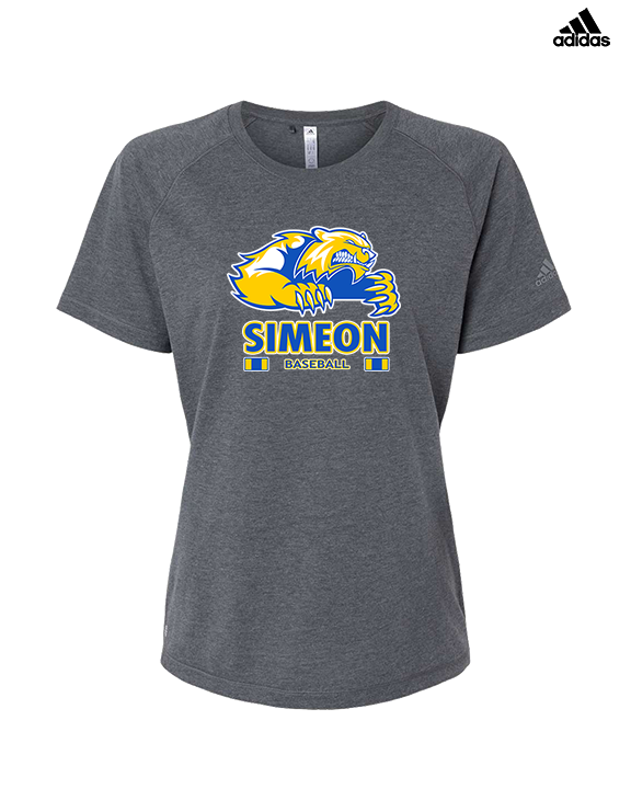 Simeon Career Academy Baseball Stacked - Womens Adidas Performance Shirt