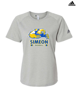 Simeon Career Academy Baseball Stacked - Womens Adidas Performance Shirt