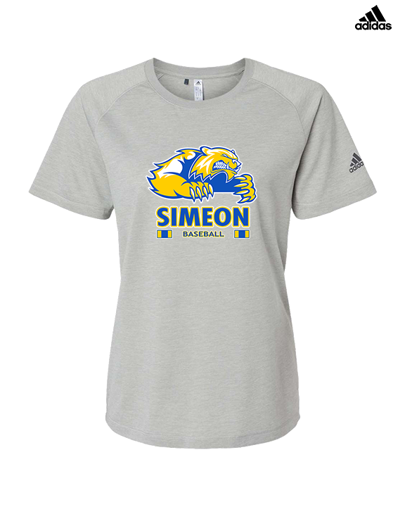 Simeon Career Academy Baseball Stacked - Womens Adidas Performance Shirt