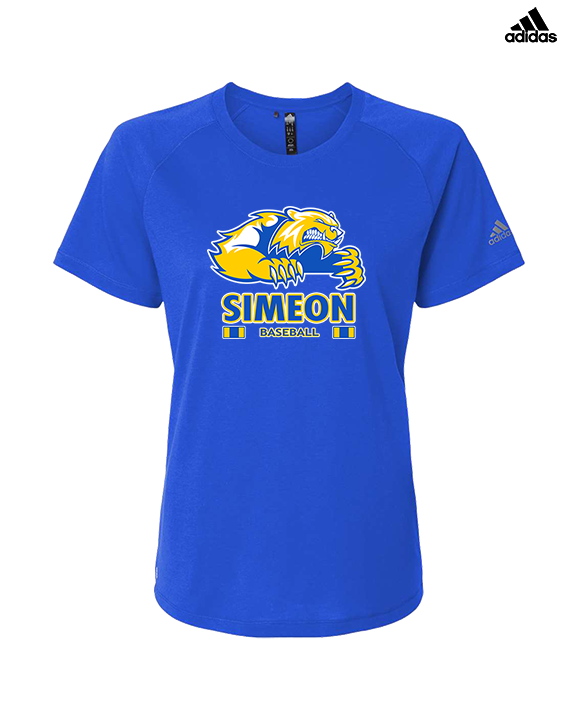 Simeon Career Academy Baseball Stacked - Womens Adidas Performance Shirt