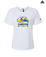 Simeon Career Academy Baseball Stacked - Womens Adidas Performance Shirt