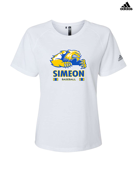 Simeon Career Academy Baseball Stacked - Womens Adidas Performance Shirt