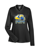Simeon Career Academy Baseball Stacked - Womens Performance Longsleeve