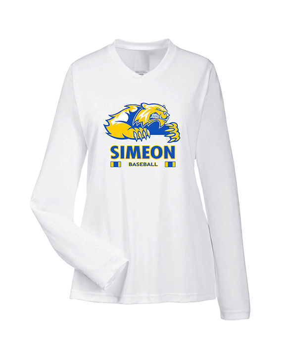 Simeon Career Academy Baseball Stacked - Womens Performance Longsleeve