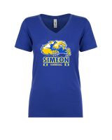Simeon Career Academy Baseball Stacked - Womens Vneck