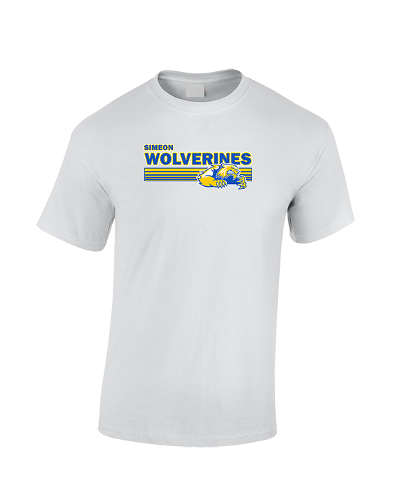 Simeon Career Academy Baseball Stripes - Cotton T-Shirt