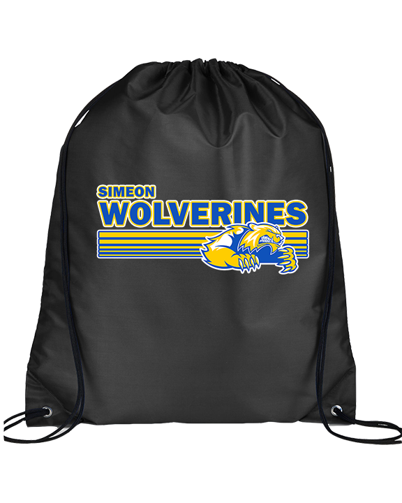 Simeon Career Academy Baseball Stripes - Drawstring Bag