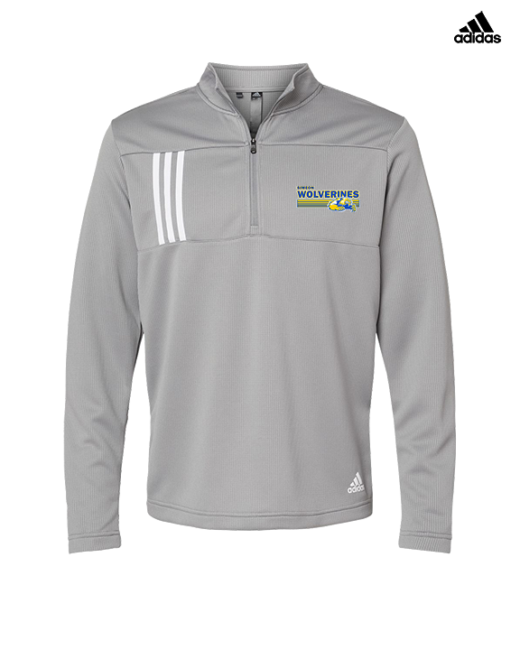 Simeon Career Academy Baseball Stripes - Mens Adidas Quarter Zip
