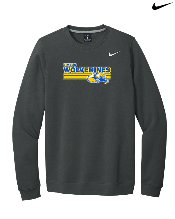 Simeon Career Academy Baseball Stripes - Mens Nike Crewneck