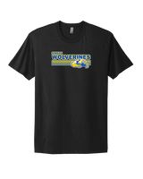 Simeon Career Academy Baseball Stripes - Mens Select Cotton T-Shirt