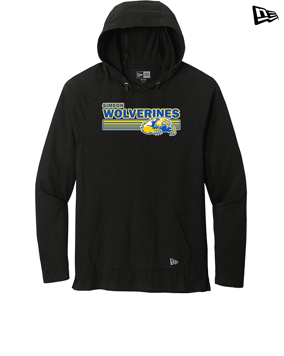 Simeon Career Academy Baseball Stripes - New Era Tri-Blend Hoodie