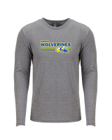 Simeon Career Academy Baseball Stripes - Tri - Blend Long Sleeve