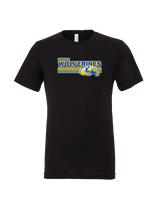 Simeon Career Academy Baseball Stripes - Tri - Blend Shirt