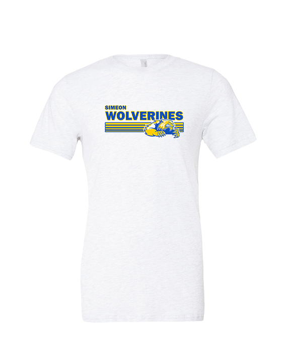 Simeon Career Academy Baseball Stripes - Tri - Blend Shirt