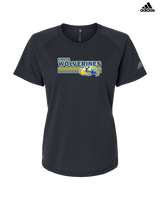 Simeon Career Academy Baseball Stripes - Womens Adidas Performance Shirt