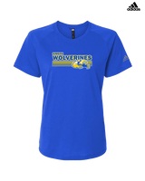 Simeon Career Academy Baseball Stripes - Womens Adidas Performance Shirt