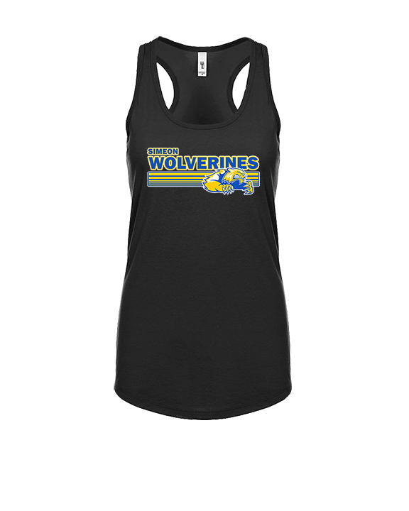 Simeon Career Academy Baseball Stripes - Womens Tank Top
