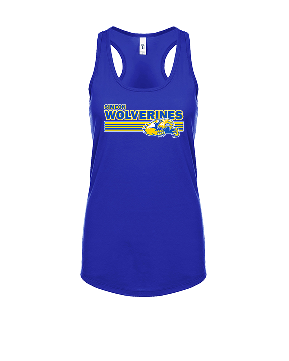 Simeon Career Academy Baseball Stripes - Womens Tank Top