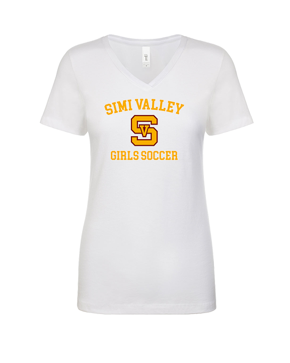 Simi Valley HS Girls Soccer Custom 1 - Womens V-Neck