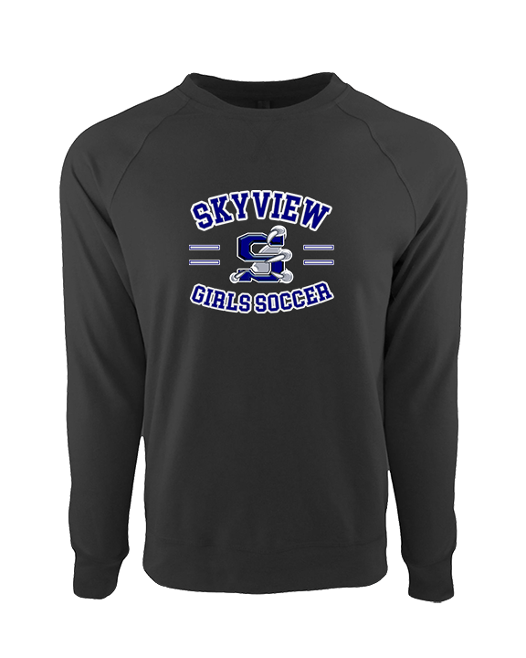 Skyview HS Girls Soccer Curve - Crewneck Sweatshirt