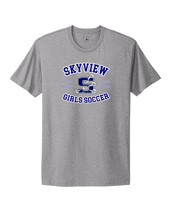 Skyview HS Girls Soccer Curve - Mens Select Cotton T-Shirt