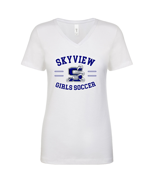 Skyview HS Girls Soccer Curve - Womens Vneck