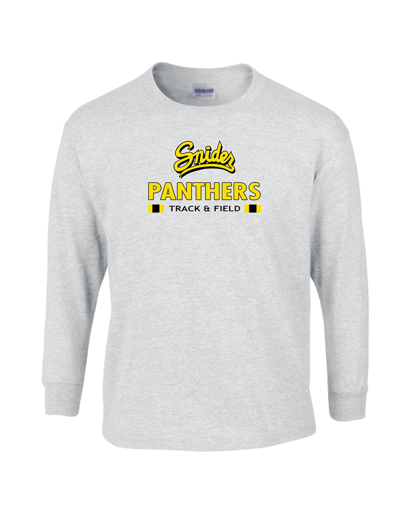 Snider HS Girls Track & Field Stacked - Mens Cotton Long Sleeve