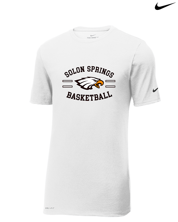 Solon Springs HS Basketball Curve - Mens Nike Cotton Poly Tee