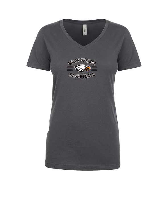 Solon Springs HS Basketball Curve - Womens Vneck