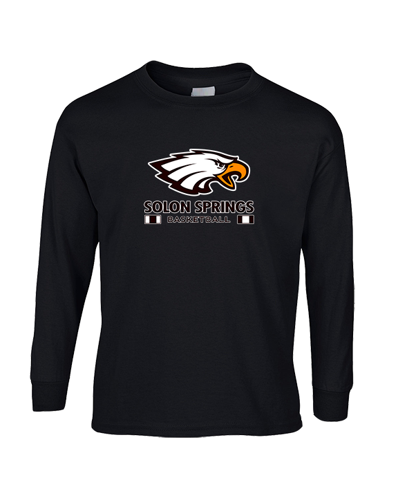 Solon Springs HS Basketball Stacked - Cotton Longsleeve