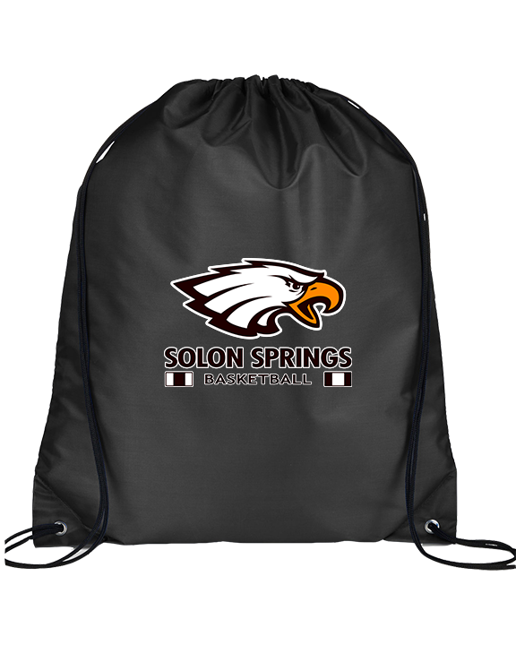Solon Springs HS Basketball Stacked - Drawstring Bag