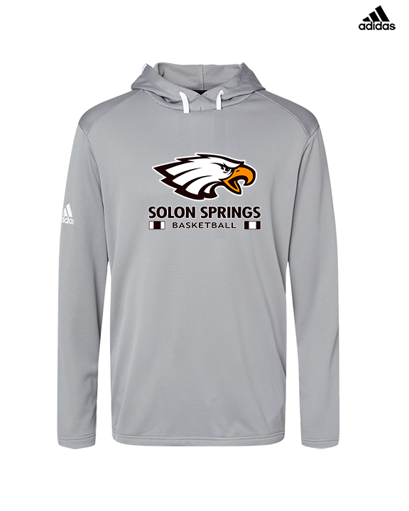 Solon Springs HS Basketball Stacked - Mens Adidas Hoodie