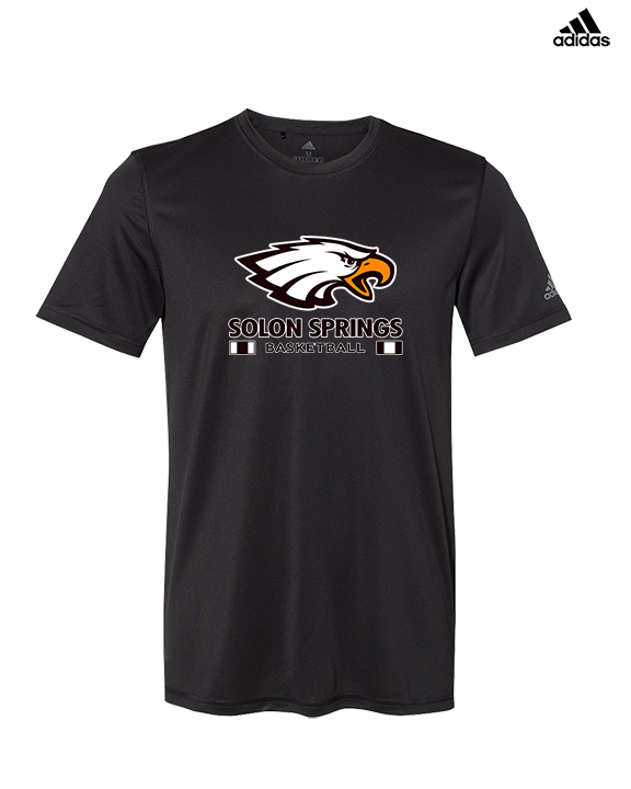 Solon Springs HS Basketball Stacked - Mens Adidas Performance Shirt