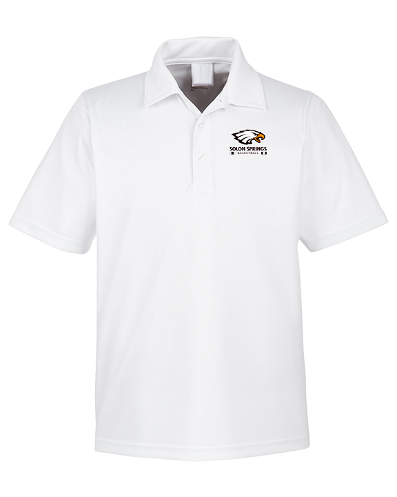 Solon Springs HS Basketball Stacked - Mens Polo