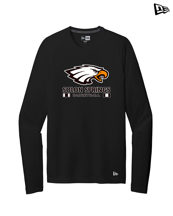 Solon Springs HS Basketball Stacked - New Era Performance Long Sleeve