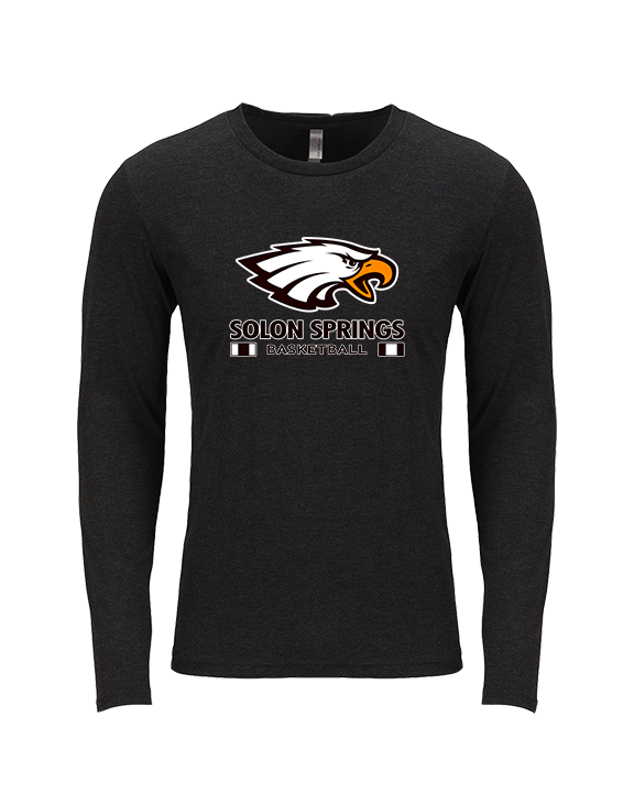 Solon Springs HS Basketball Stacked - Tri-Blend Long Sleeve
