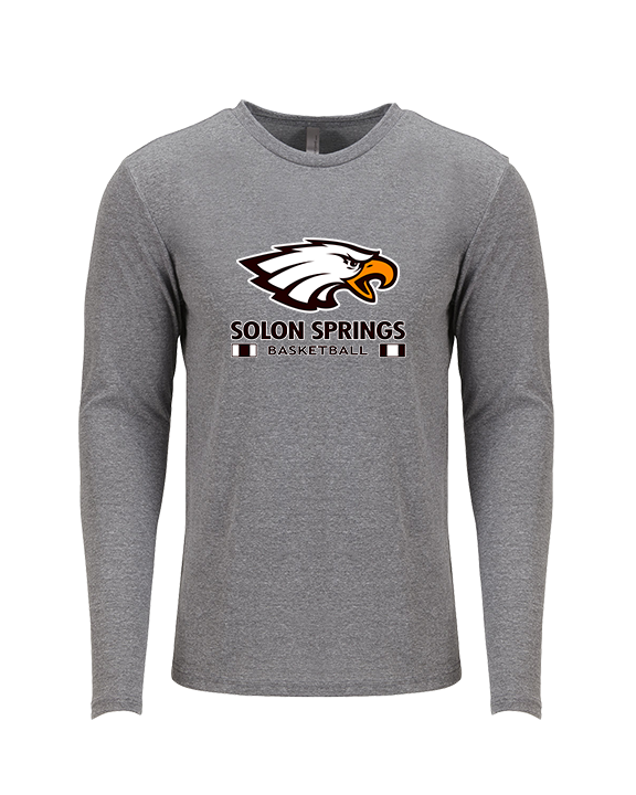 Solon Springs HS Basketball Stacked - Tri-Blend Long Sleeve