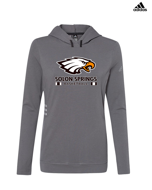 Solon Springs HS Basketball Stacked - Womens Adidas Hoodie